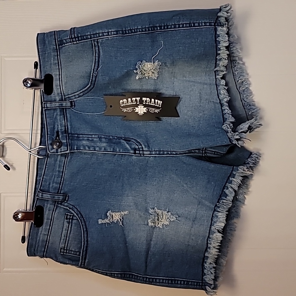 NWT Crazy Train Denim Jean Shorts - Size XL